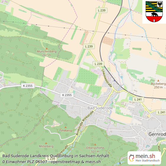 Bad Suderode Landkreis Quedlinburg Lageplan © Openstreetmap Contributors Bad Suderode Lageplan